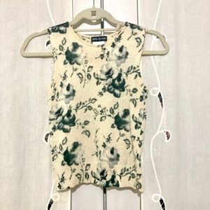 Rare Vintage Esprit de Corps, Floral, Wool Tank, XXS
